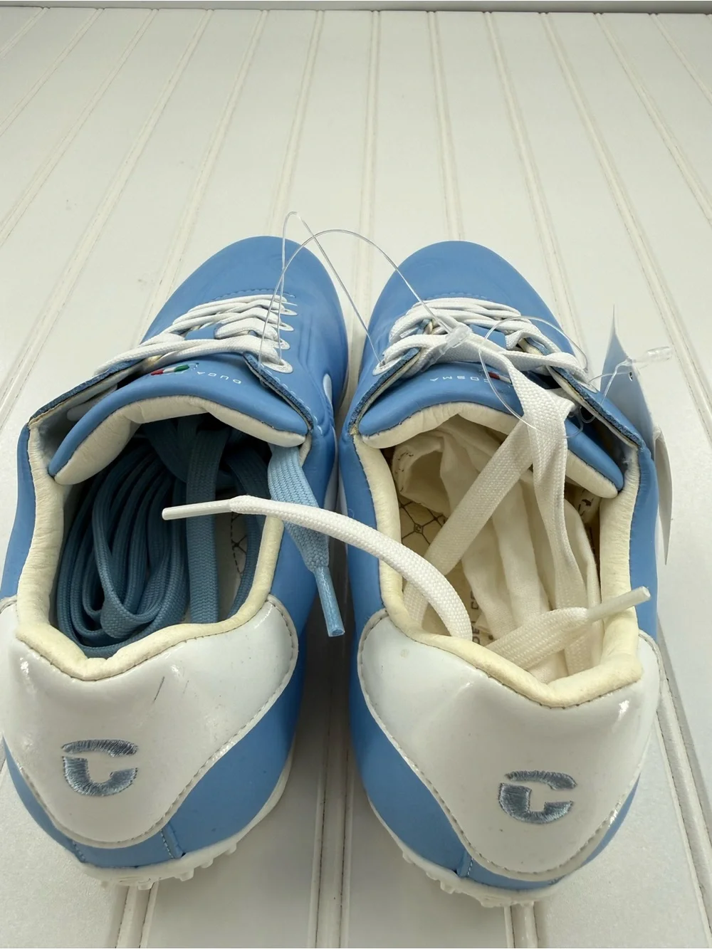 NWT DUCA DEL COSMA Queenscup Women's Spikeless Golf Shoes Baby Blue White Size 7 - Picture 7 of 15